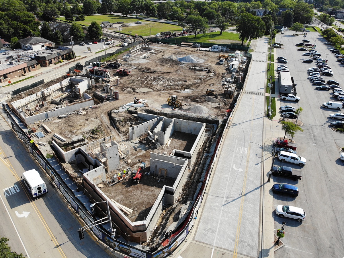 Harmony Square construction on July 30, 2024